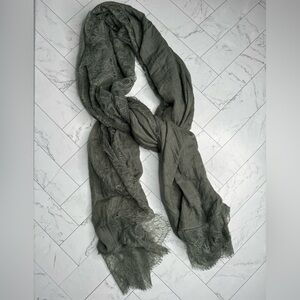Women's Embroidered Scarf - 50% Viscose, 50% Cotton